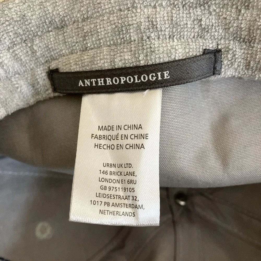 Anthropologie Pickleball Social Club Hat Gray Terry Cloth Adjustable Cap